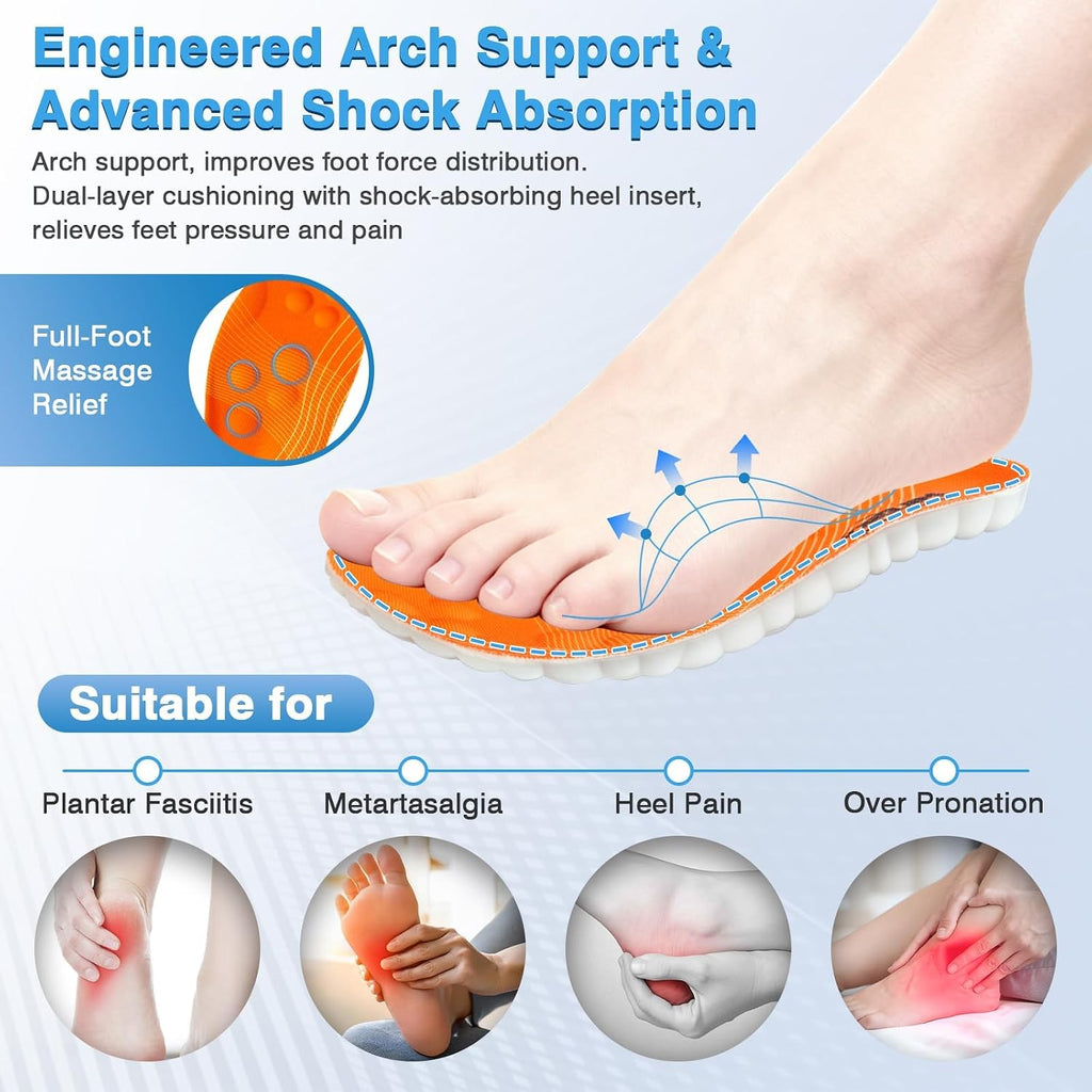 2 Pairs 4D Cloud Steppers Insoles for Women & Men Size:230-260mm - ECOLOOM LLC2 Pairs 4D Cloud Steppers Insoles for Women & Men Size:230-260mmECOLOOM LLCECOLOOM LLC