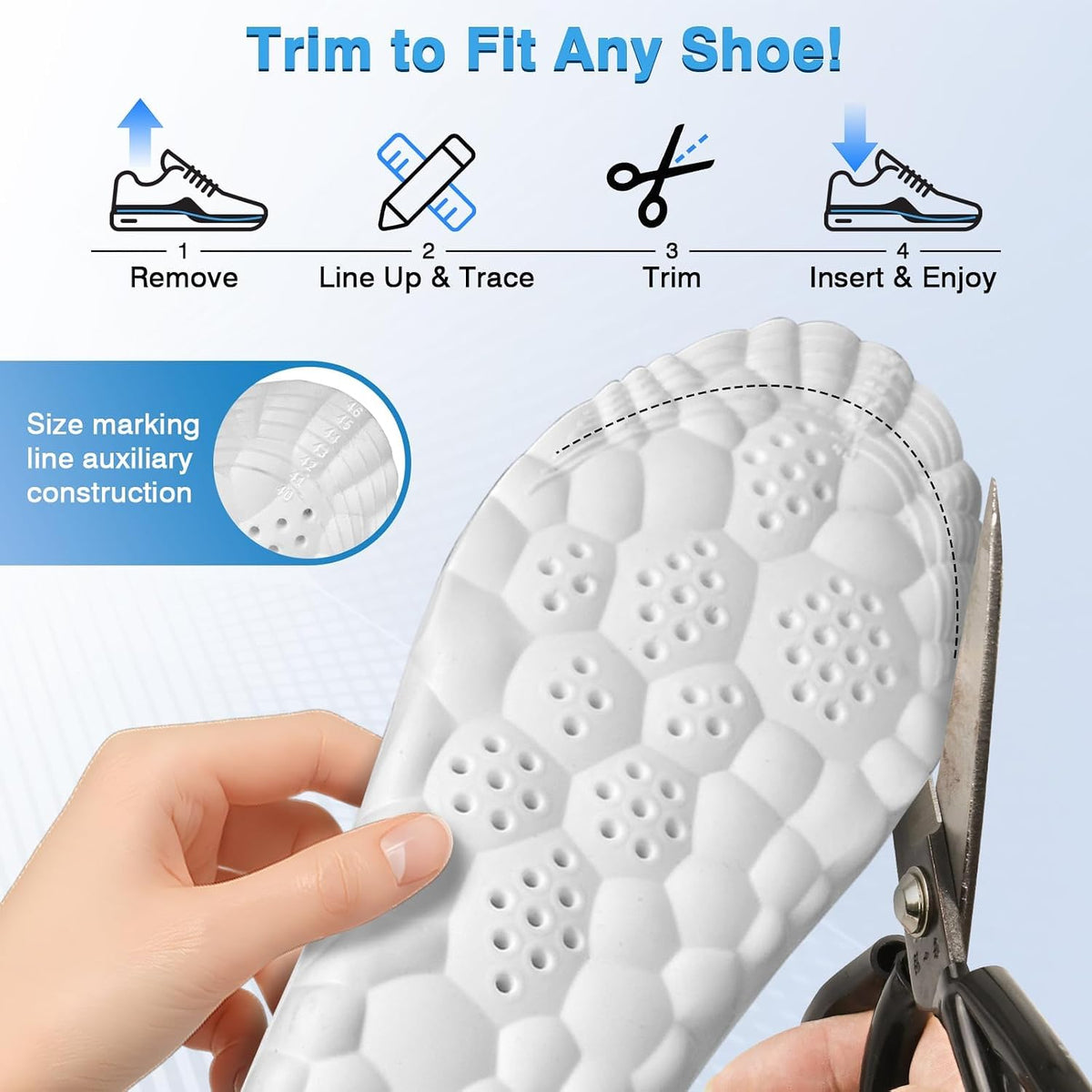 2 Pairs 4D Cloud Steppers Insoles for Women & Men Size:230-260mm - ECOLOOM LLC2 Pairs 4D Cloud Steppers Insoles for Women & Men Size:230-260mmECOLOOM LLCECOLOOM LLC