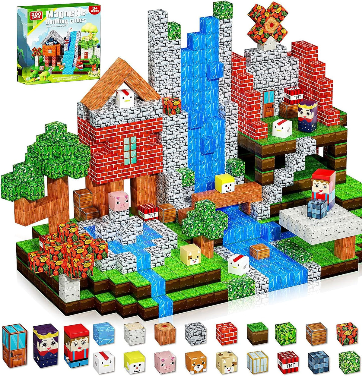 200PCS Magnetic Blocks, Magnetic Building Cube Toys for Kids - ECOLOOM LLC200PCS Magnetic Blocks, Magnetic Building Cube Toys for KidsECOLOOM LLCECOLOOM LLC