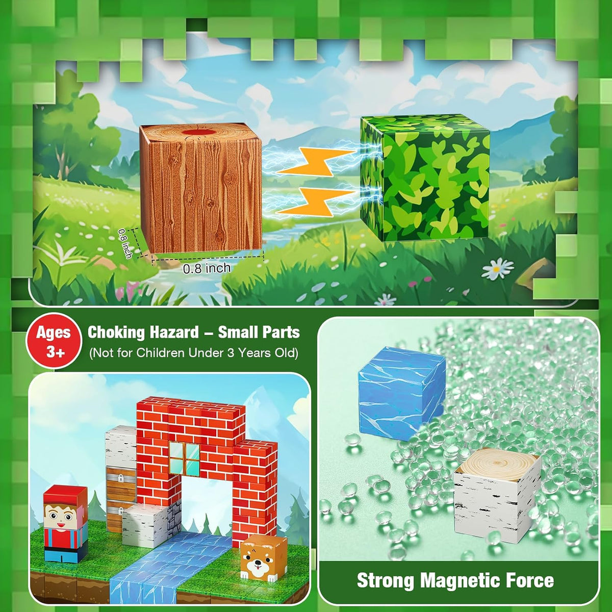 200PCS Magnetic Blocks, Magnetic Building Cube Toys for Kids - ECOLOOM LLC200PCS Magnetic Blocks, Magnetic Building Cube Toys for KidsECOLOOM LLCECOLOOM LLC