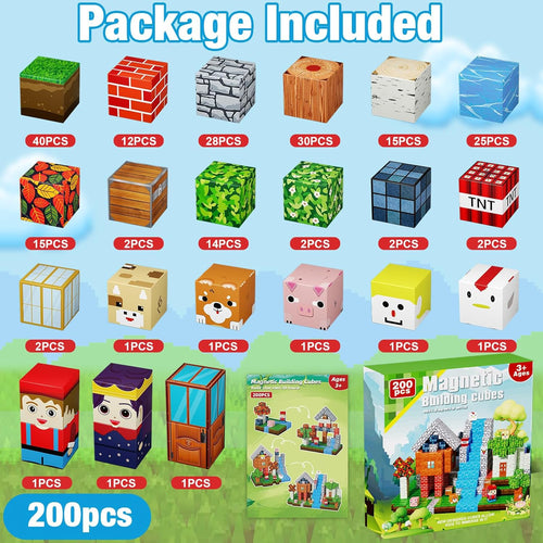 200PCS Magnetic Blocks, Magnetic Building Cube Toys for Kids - ECOLOOM LLC200PCS Magnetic Blocks, Magnetic Building Cube Toys for KidsECOLOOM LLCECOLOOM LLC