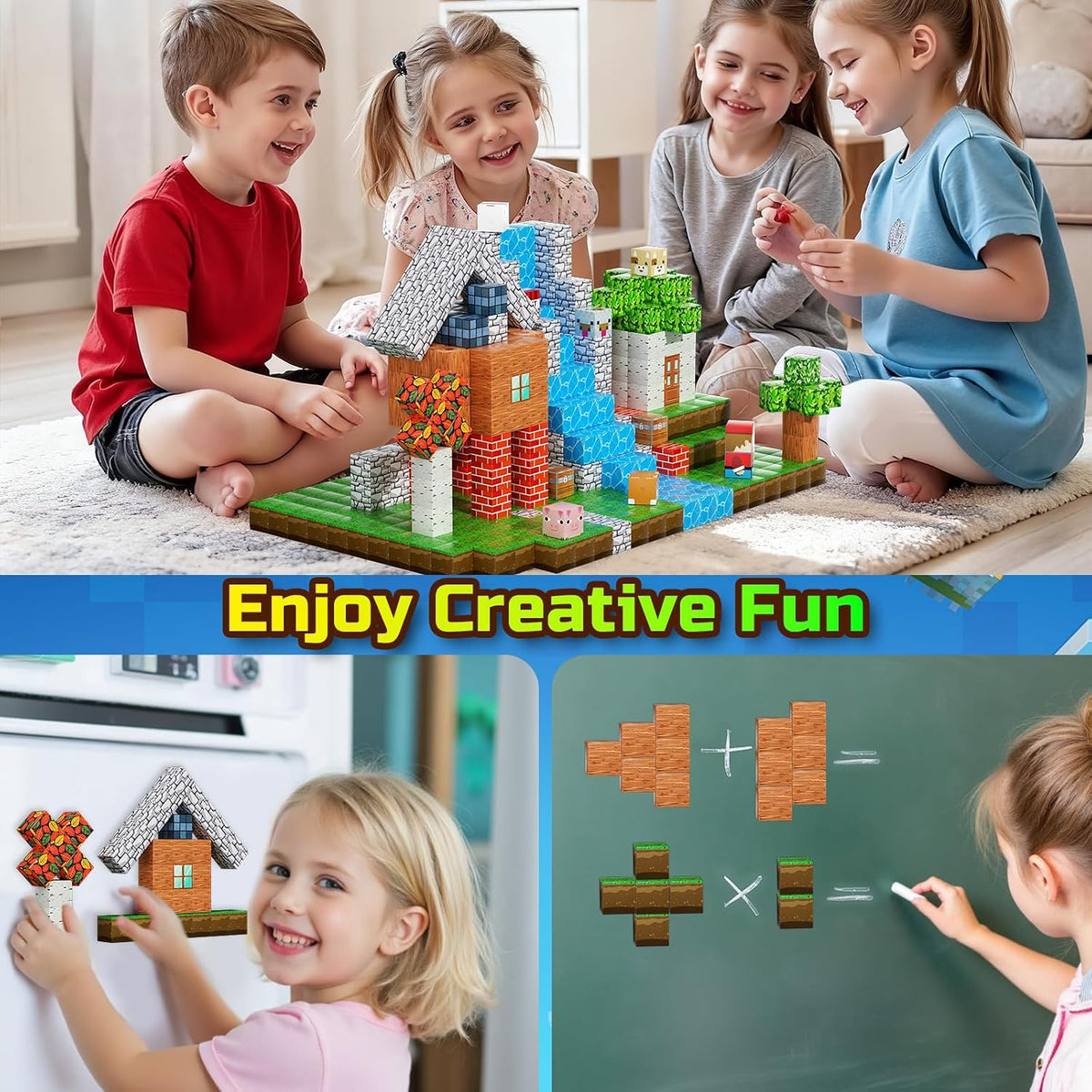 200PCS Magnetic Blocks, Magnetic Building Cube Toys for Kids - ECOLOOM LLC200PCS Magnetic Blocks, Magnetic Building Cube Toys for KidsECOLOOM LLCECOLOOM LLC
