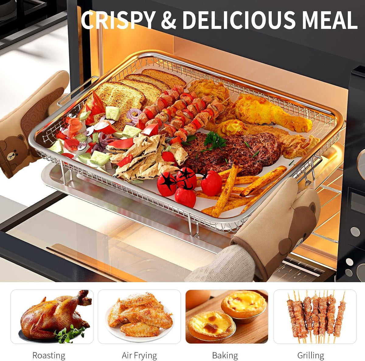 Air Fryer Basket for Oven, Oven Air Fryer Basket and Tray Set - ECOLOOM LLCAir Fryer Basket for Oven, Oven Air Fryer Basket and Tray SetECOLOOM LLCECOLOOM LLC