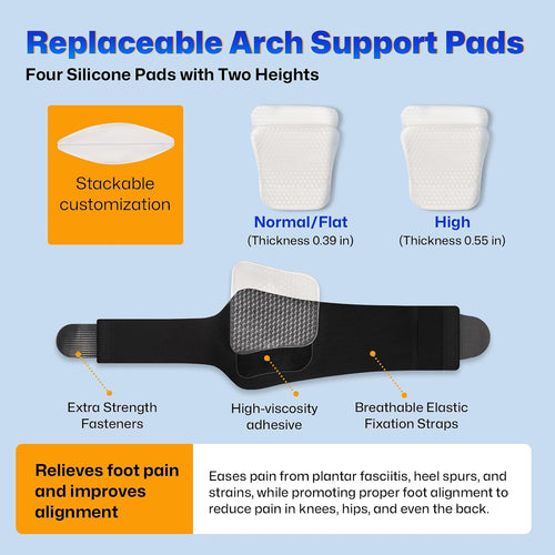 Arch Support Braces with Replaceable Gel Pads, Adjustable Orthotic Arch Support for Women Men - ECOLOOM LLCArch Support Braces with Replaceable Gel Pads, Adjustable Orthotic Arch Support for Women MenECOLOOM LLCECOLOOM LLC