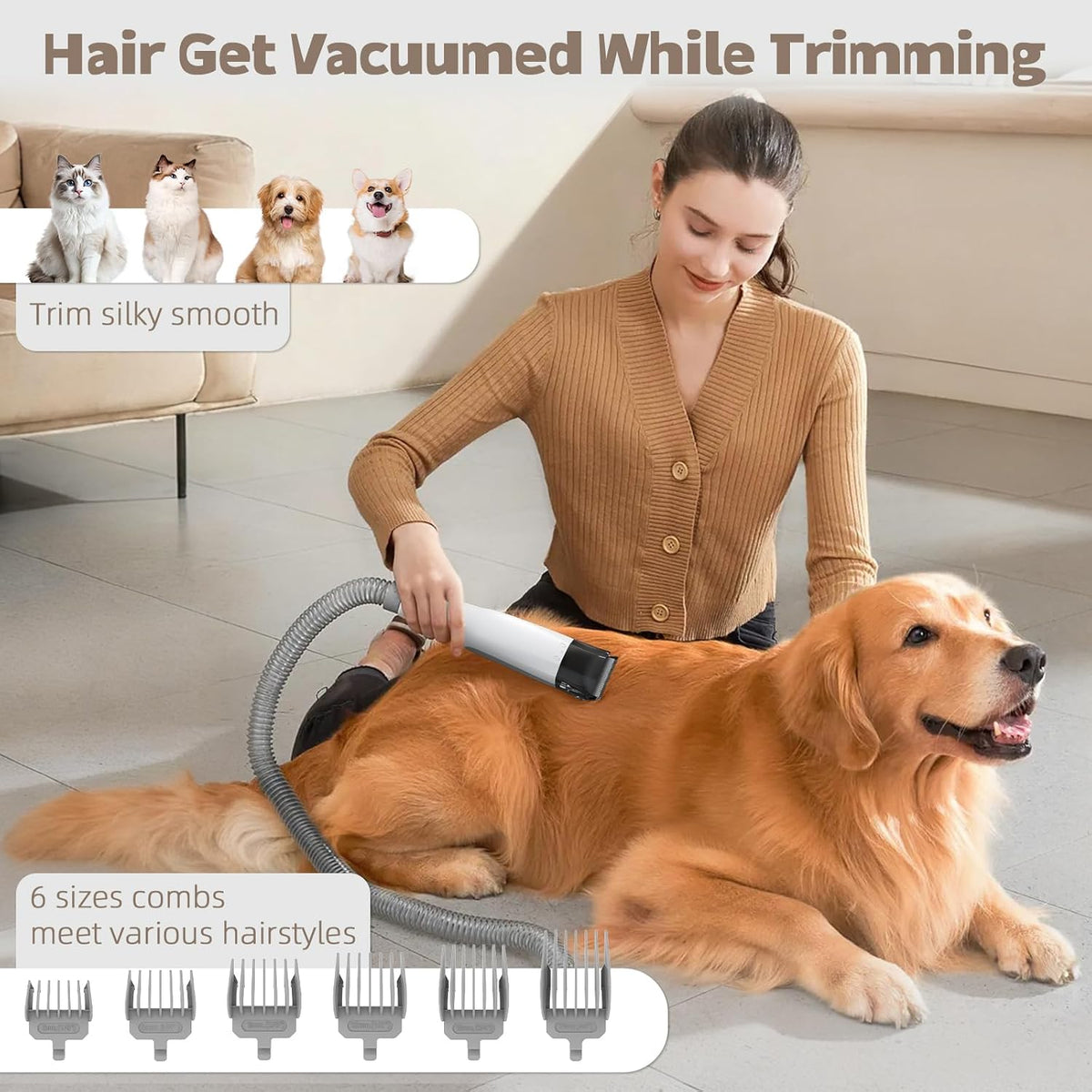 Dog Grooming Kit, Pet Grooming Vacuum with Pet Clipper Nail Grinder - ECOLOOM LLCDog Grooming Kit, Pet Grooming Vacuum with Pet Clipper Nail GrinderECOLOOM LLCECOLOOM LLC