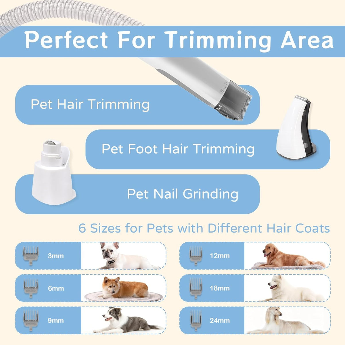 Dog Grooming Kit, Pet Grooming Vacuum with Pet Clipper Nail Grinder - ECOLOOM LLCDog Grooming Kit, Pet Grooming Vacuum with Pet Clipper Nail GrinderECOLOOM LLCECOLOOM LLC