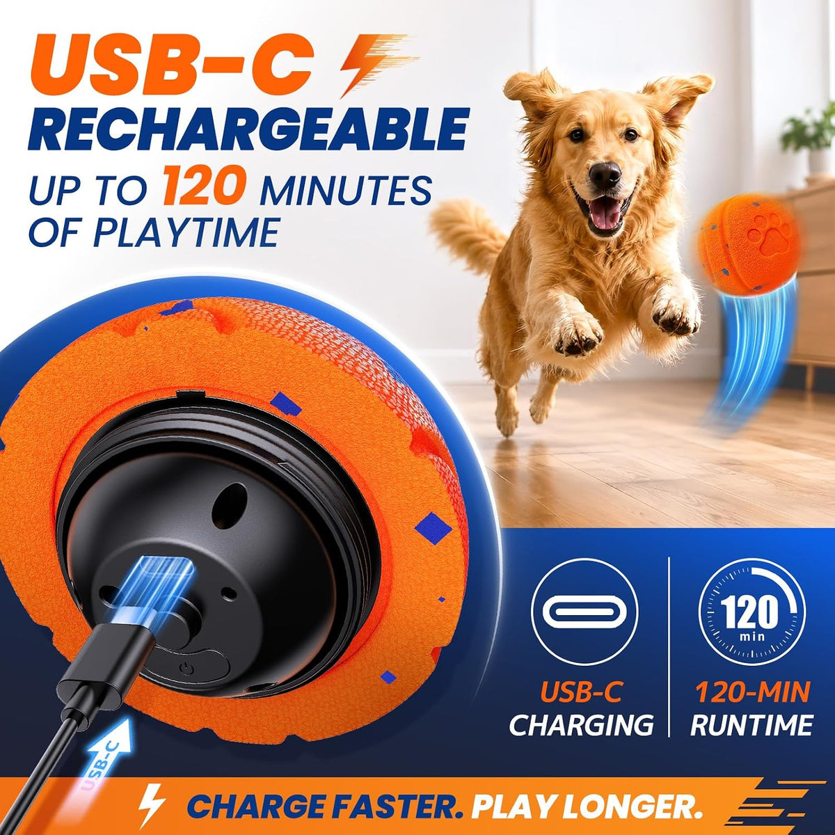Smart Interactive Dog Toy to Keep Them Busy, Automatic Moving, E-TPU Material, 3 Interactive Modes - ECOLOOM LLCSmart Interactive Dog Toy to Keep Them Busy, Automatic Moving, E-TPU Material, 3 Interactive ModesECOLOOM LLCECOLOOM LLC