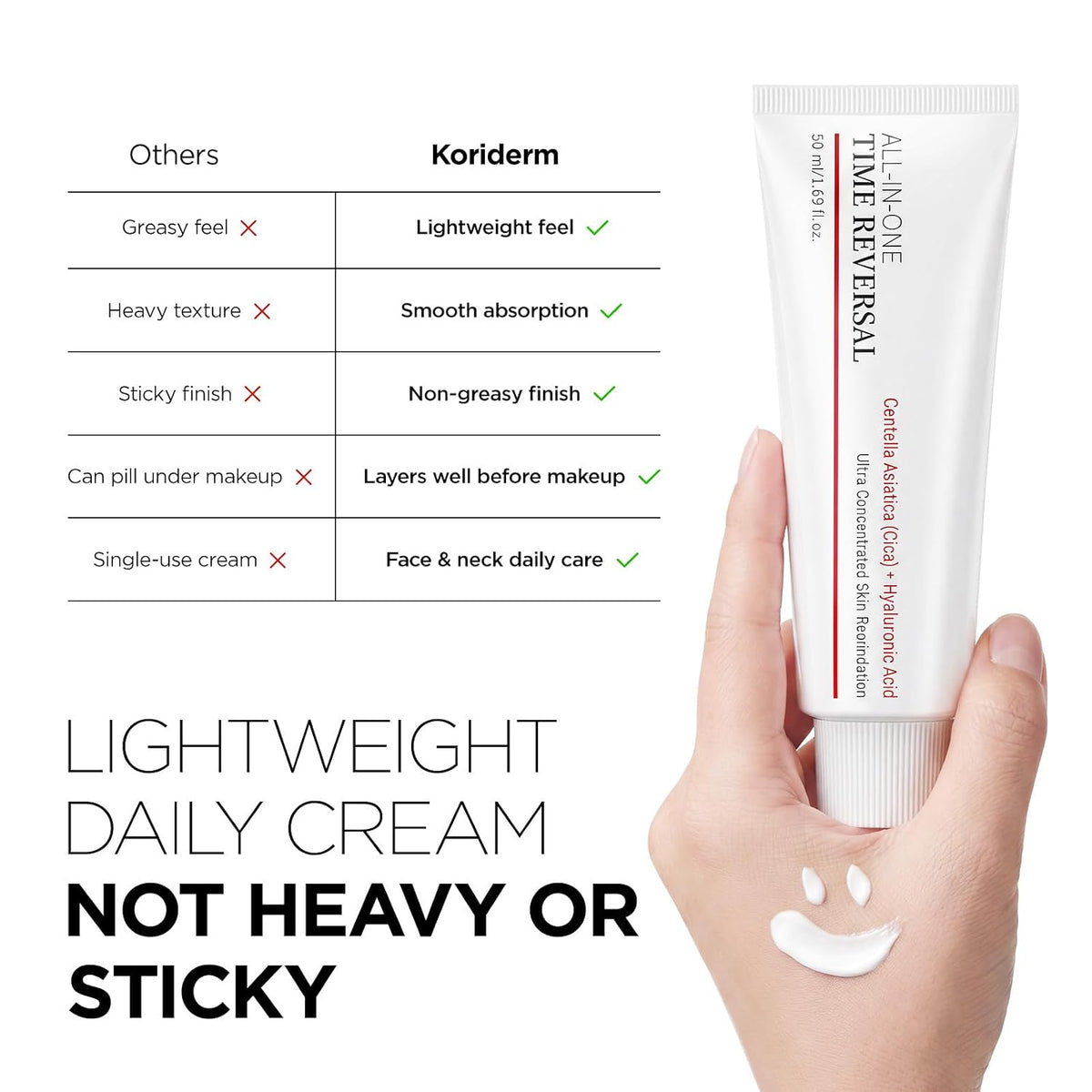 Time Reverse Cream for Women 25+: 50ml Korean Cica Face & Neck Cream All-in-One Moisturizer with Centella Asiatica - ECOLOOM LLCTime Reverse Cream for Women 25+: 50ml Korean Cica Face & Neck Cream All-in-One Moisturizer with Centella AsiaticaECOLOOM LLCECOLOOM LLC