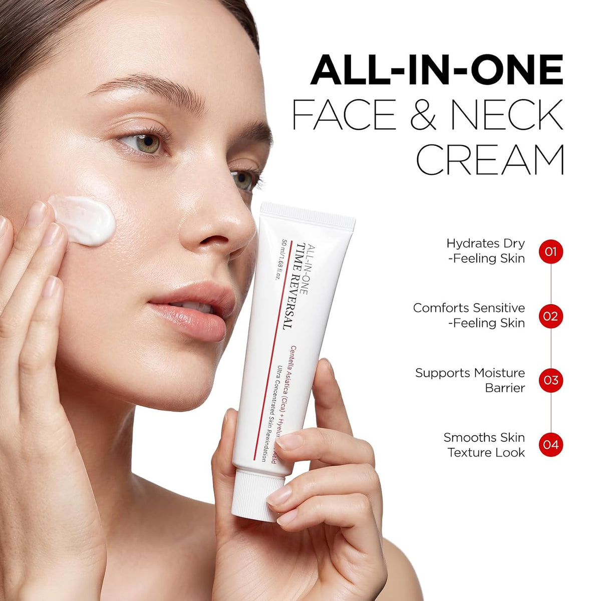 Time Reverse Cream for Women 25+: 50ml Korean Cica Face & Neck Cream All-in-One Moisturizer with Centella Asiatica - ECOLOOM LLCTime Reverse Cream for Women 25+: 50ml Korean Cica Face & Neck Cream All-in-One Moisturizer with Centella AsiaticaECOLOOM LLCECOLOOM LLC